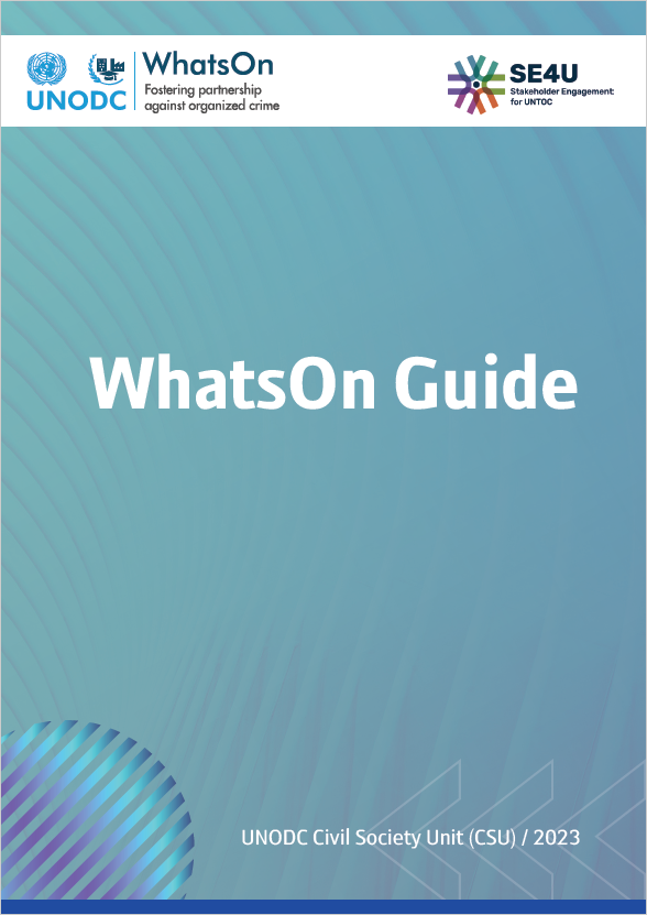 <div style="text-align: center;"><strong><a href="https://whatson.unodc.org/uploads/documents/WhatsOn_Guide.pdf">Guía de WhatsOn</a></strong></div>